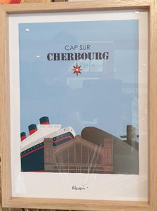 affiche encadrée Cap sur Cherbourg